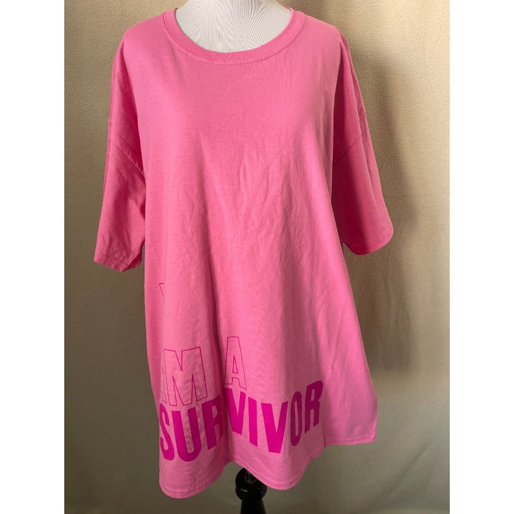 Hanes “I Am A Survivor” Pink T-Shirt